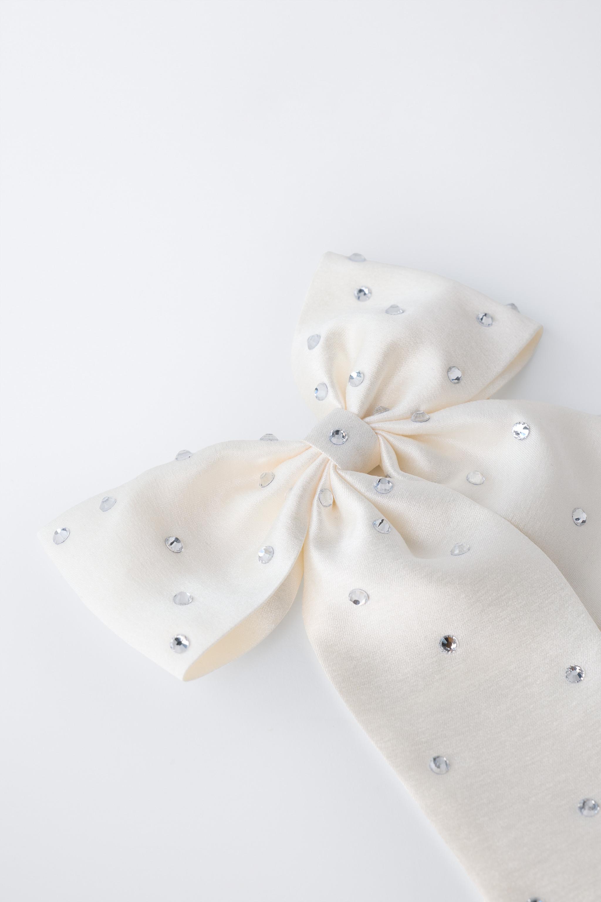 JEWELED BOW ELASTIC HAIR TIE